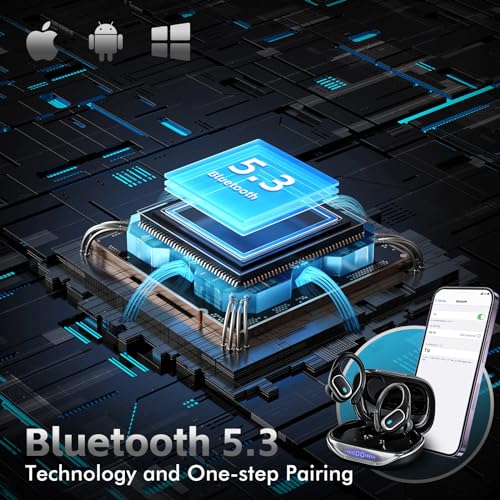 Black Wireless Bluetooth Earbuds - 80Hrs Playtime, IPX7 Waterproof